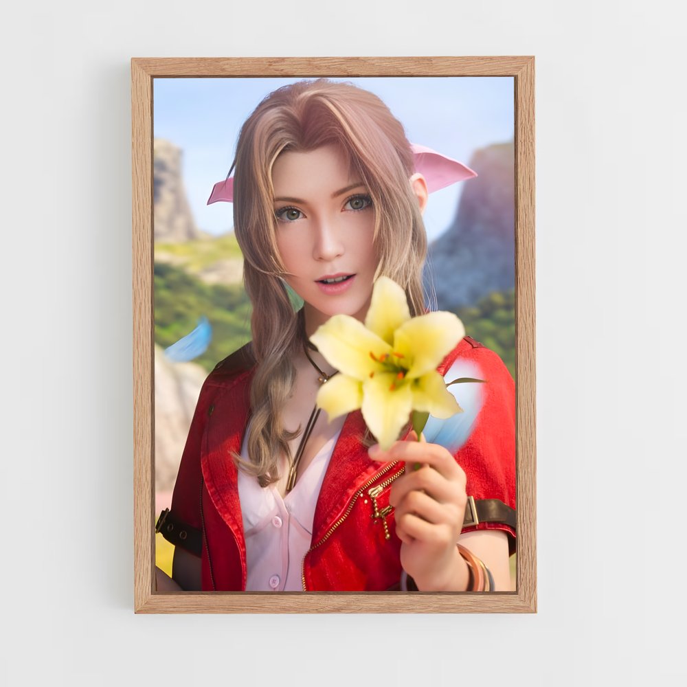 Poster La Fleur d'Aerith – affiche Final Fantasy (vue 4)